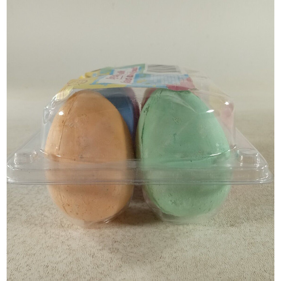 Egg shaped Sidewalk Chalk 6 Piece Egg-Shaped Non-Toxic Washable Assorted Colors - Picture 3 of 5